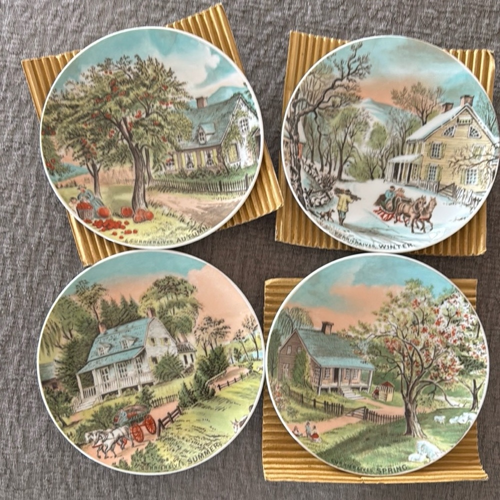 The Seasons Scenic Country Plate Set